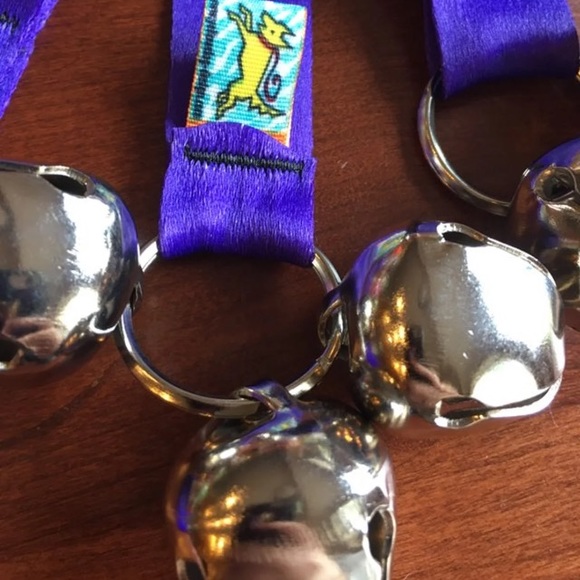 Purple Ribbon Puppy Potty Training Bells - Picture 3 of 7